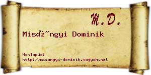 Misángyi Dominik névjegykártya