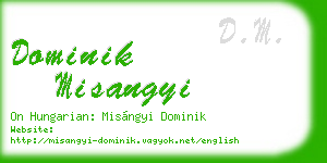 dominik misangyi business card