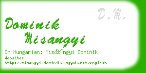 dominik misangyi business card